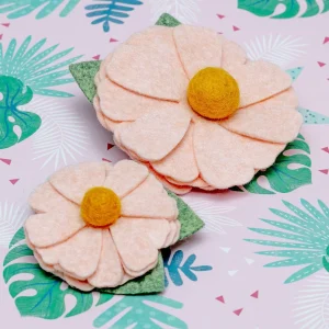 Dog Collar Daisy in Softest Blush (Made in the USA)