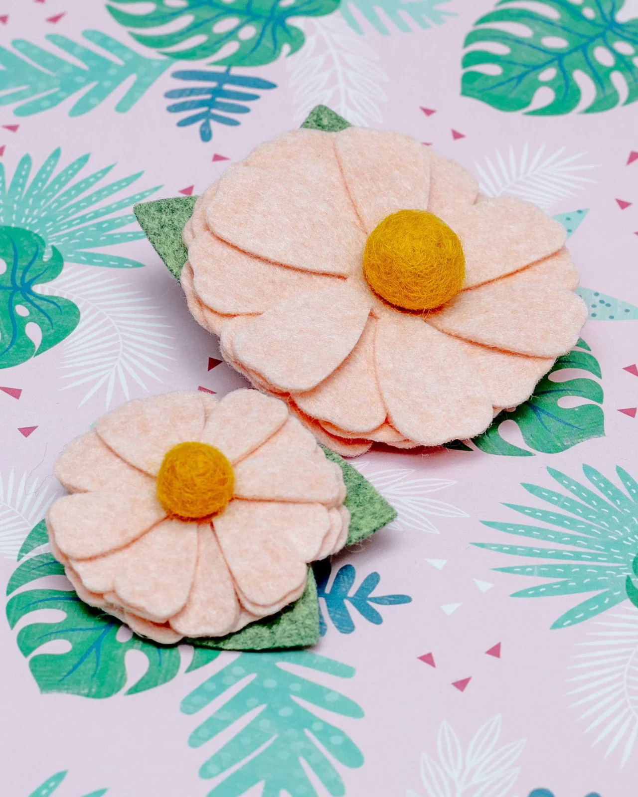 Dog Collar Daisy in Softest Blush (Made in the USA)
