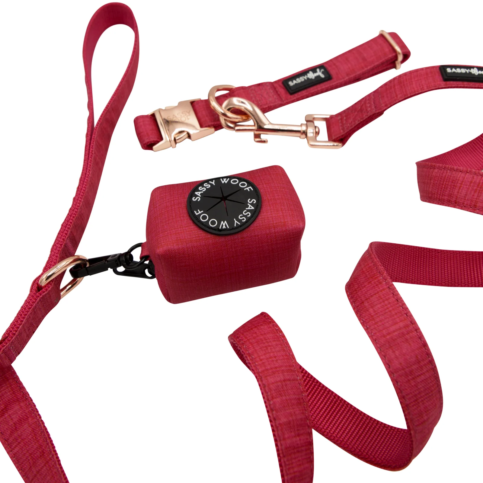Dog Collar Three Piece Bundle - Merlot - Image 2