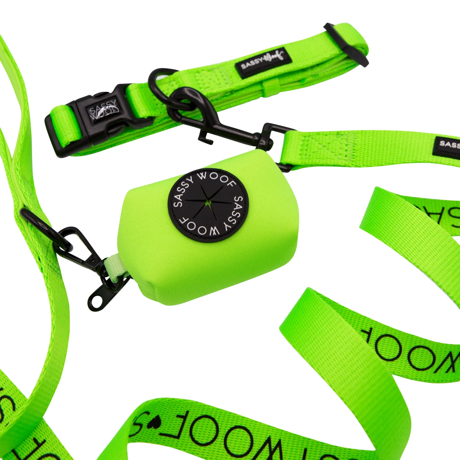 Dog Collar Three Piece Bundle - Neon Green - Image 2