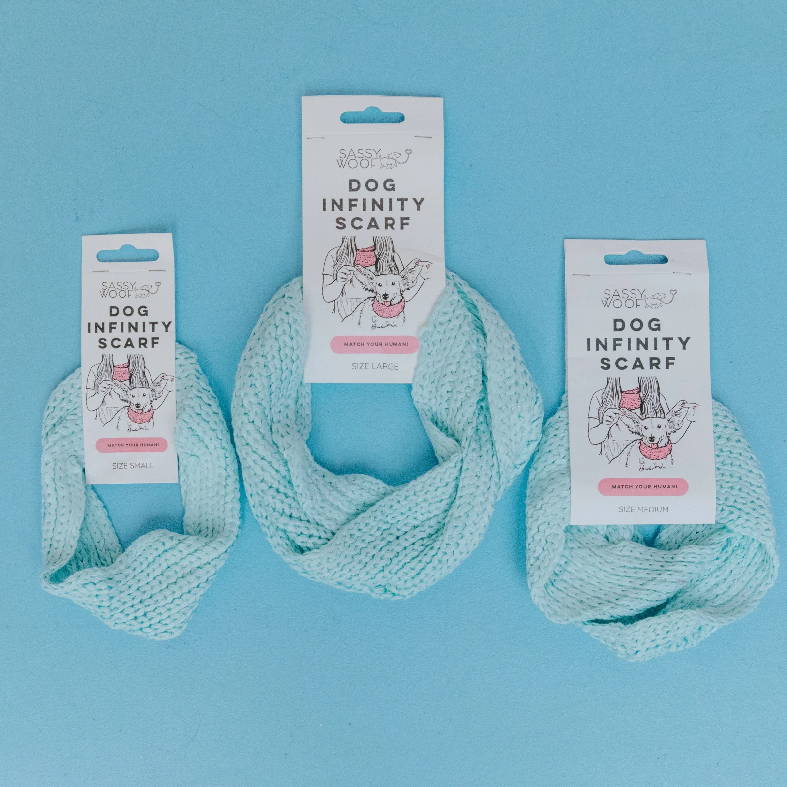 Dog Infinity Scarf - Blue - Image 2