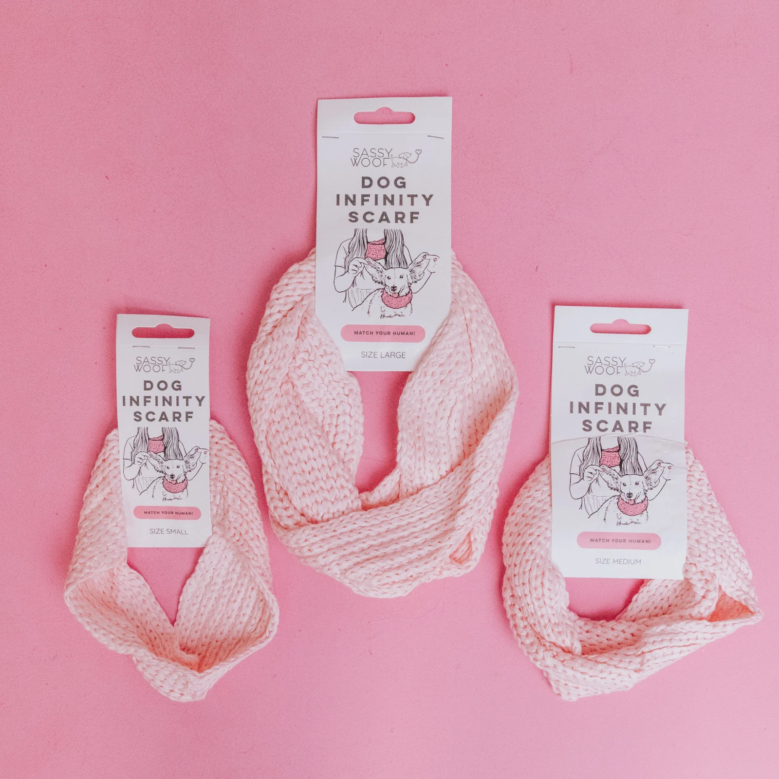 Dog Infinity Scarf - Pink - Image 2
