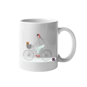 Dog On a Bike Mug by Dog Fashion Living