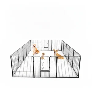Dog Playpen Indoor Fence Height Metal Exercise Pen With Door Small Puppy Medium Large Dogs Animal Pet For