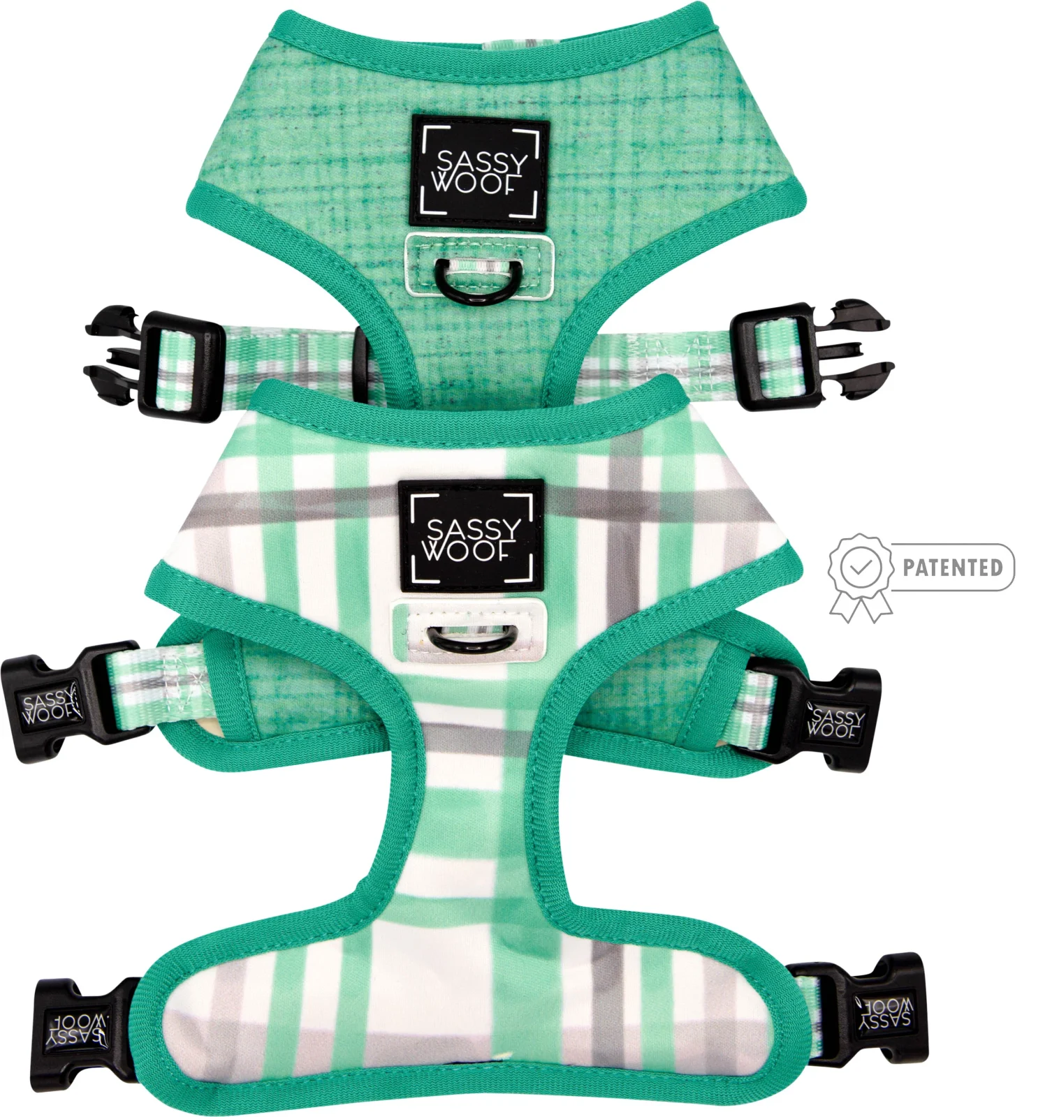 Dog Reversible Harness - Wag Your Teal - Image 2