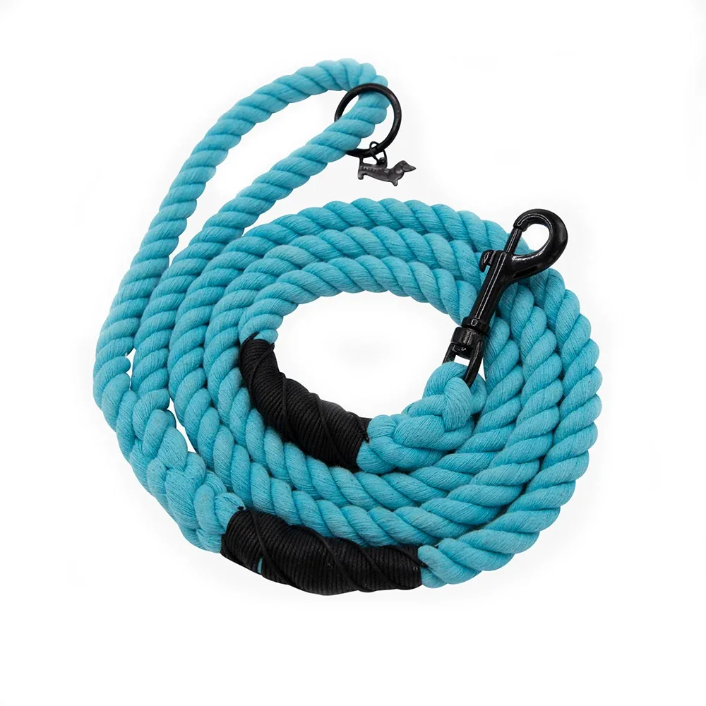 Dog Rope Leash - Neon Blue - Image 2