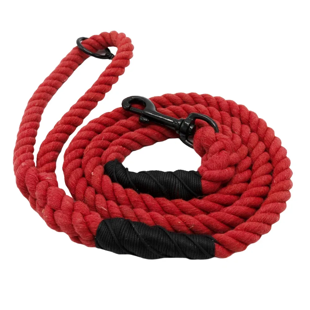Dog Rope Leash - Neon Red - Image 2