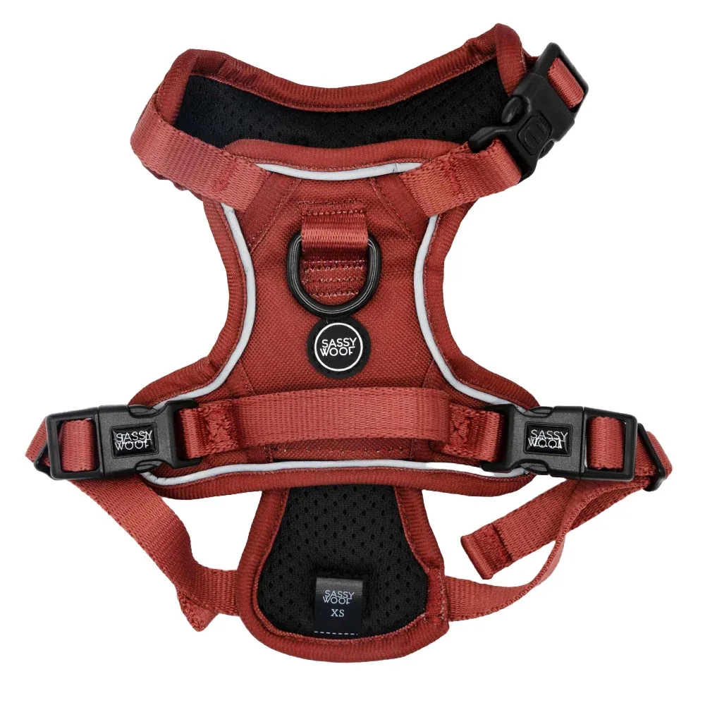 Dog Step-in Harness - Burgundy - Image 2