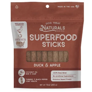 Dog Treat Naturals Duck & Apple Superfood Sticks 10oz