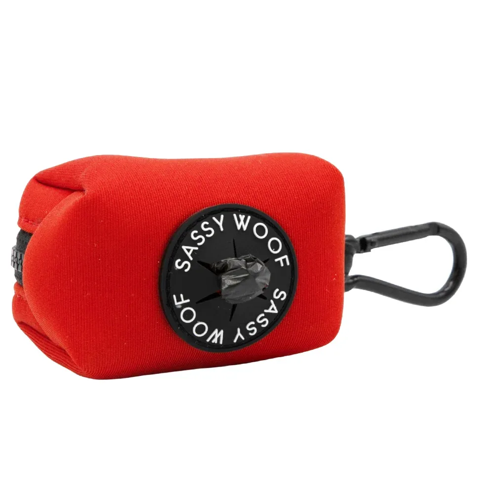 Dog Waste Bag Holder - Neon Red - Image 2