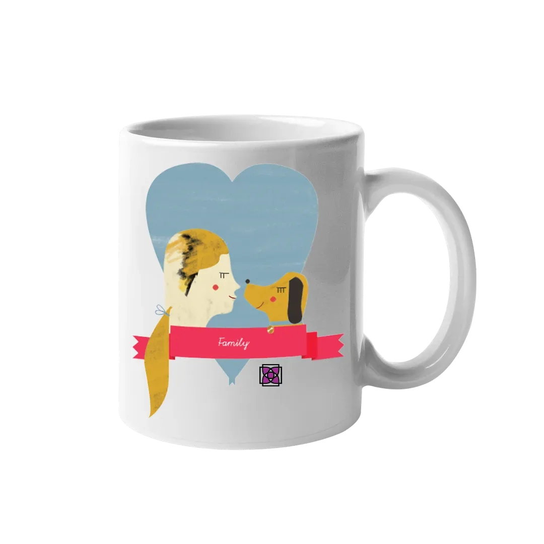 Dogs Are Family Mug by Dog Fashion Living