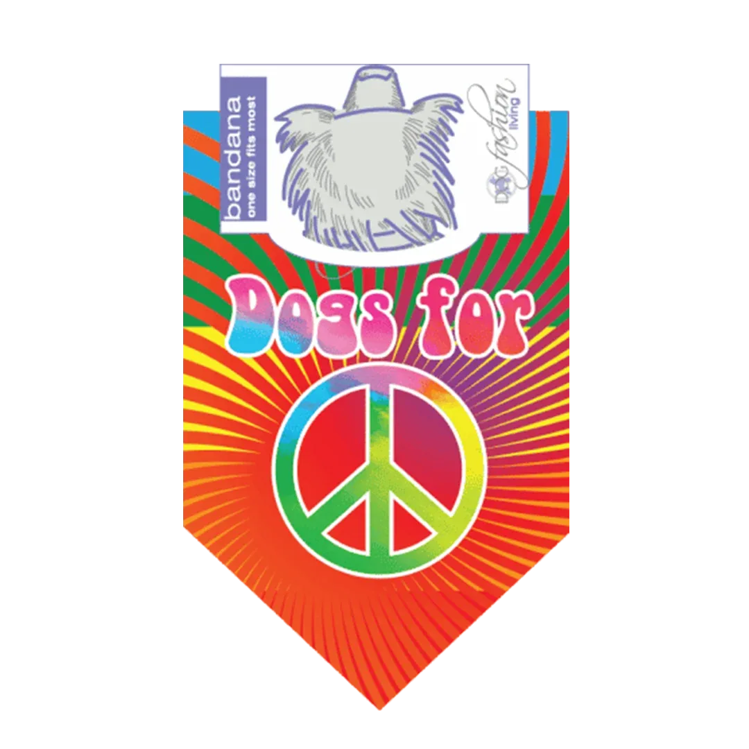 Dogs For Peace Bandana by Dog Fashion Living - Image 2