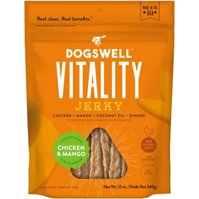 Dogswell Dog Vitality Jerky Grain Free Chicken 12oz.