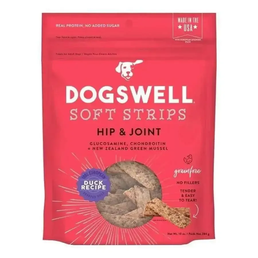 Dogswell Hip & Joint Grain-free Duck Soft Strips Dog Treat 10 oz