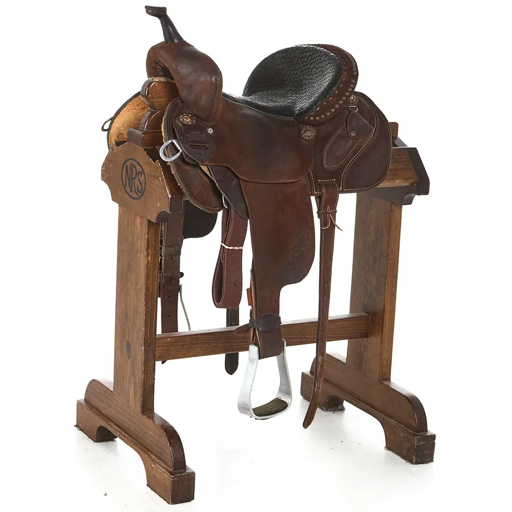 Double J Saddlery Used 13in Lynn McKenzie Roughout Barrel Saddle