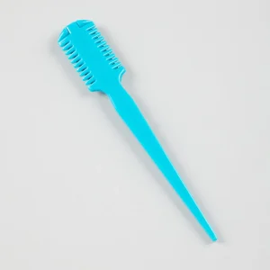 Double-Sided Mane Thinning Comb Peacock Blue