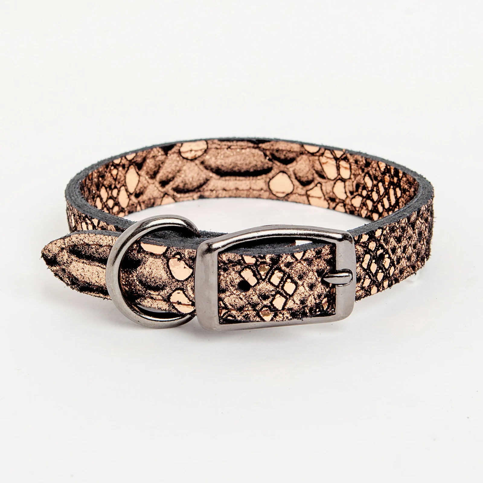 Dragon Skin Leather Collar in Copper (FINAL SALE)