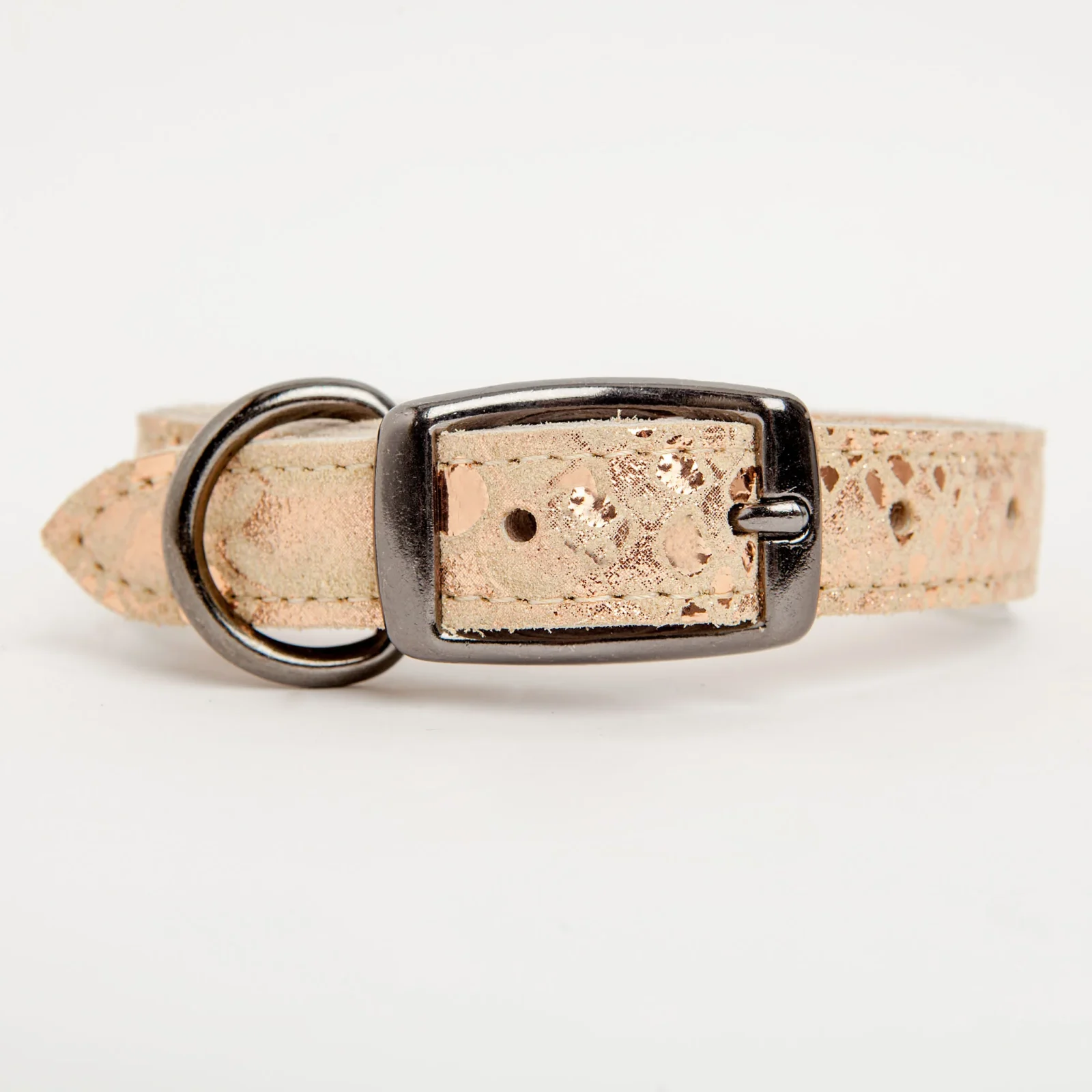 Dragon Skin Leather Collar in Golden (FINAL SALE) - Image 2