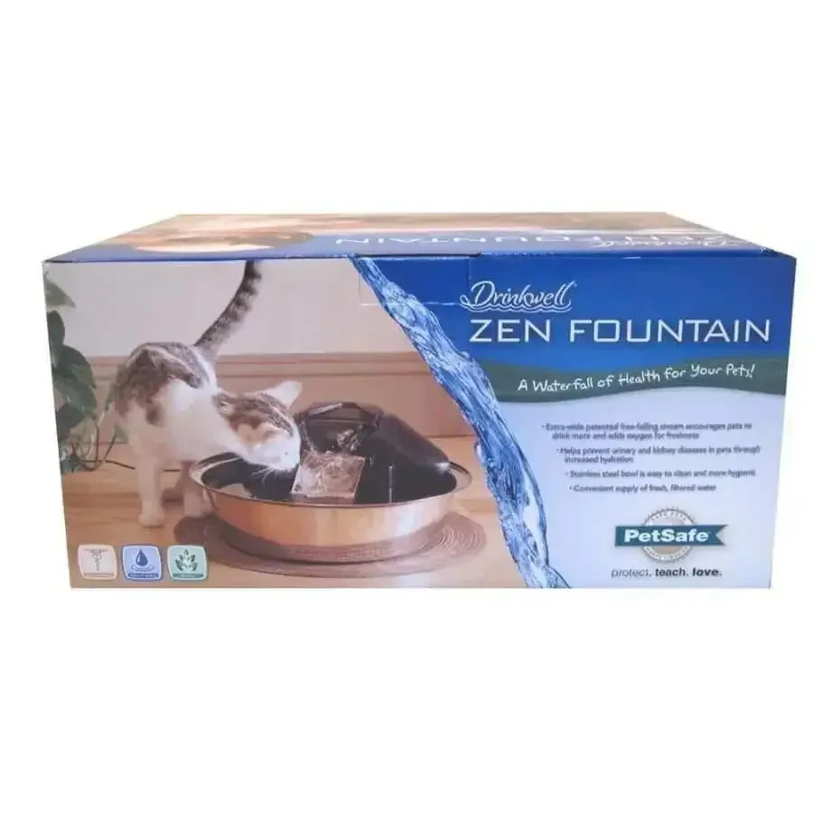 Drinkwell Zen Stainless Steel Fountain Silver