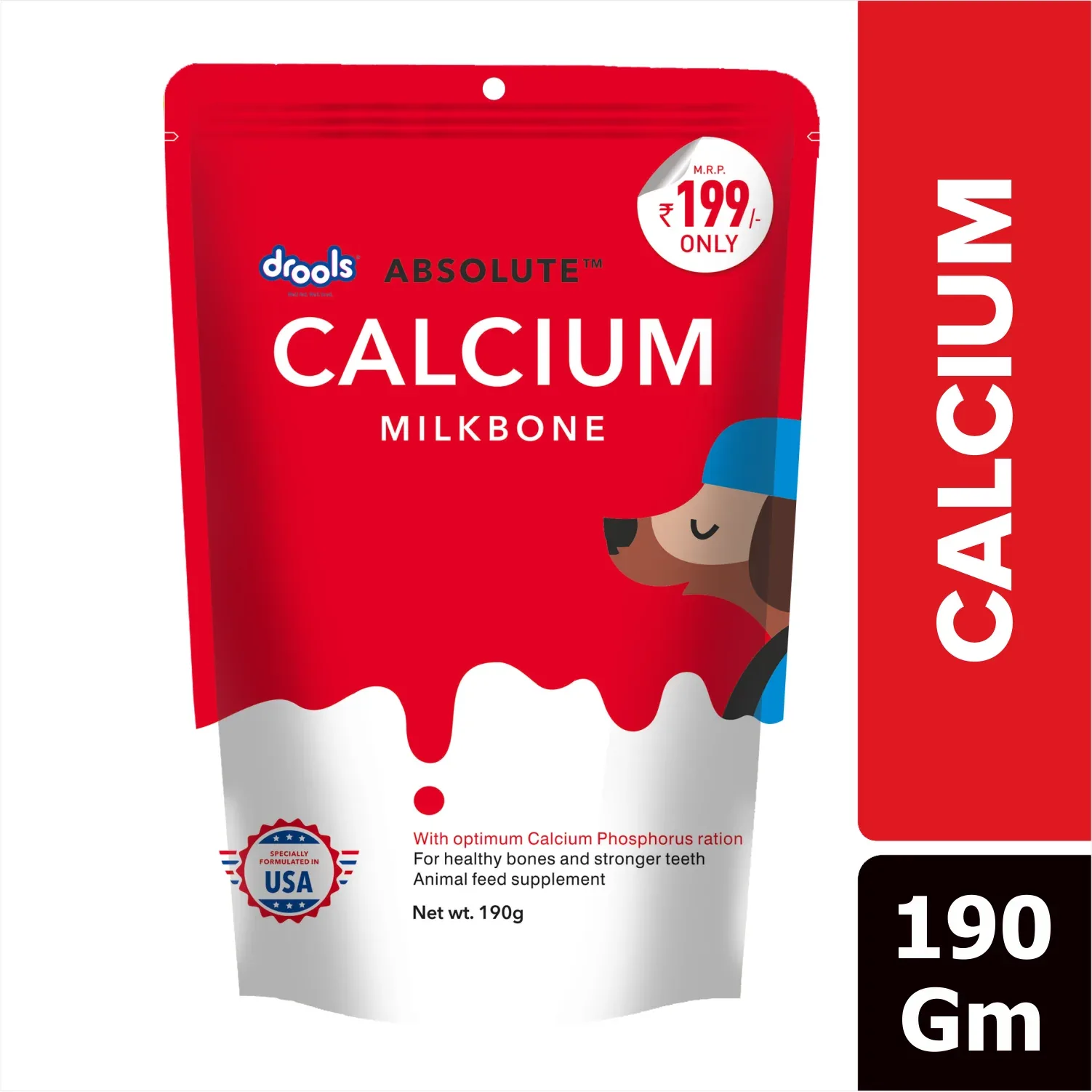 Drools Absolute Calcium Bone, First Bark Chicken Training Cubes, Kennel Kitchen Flaxseed Stick Dogs Combo - Image 2
