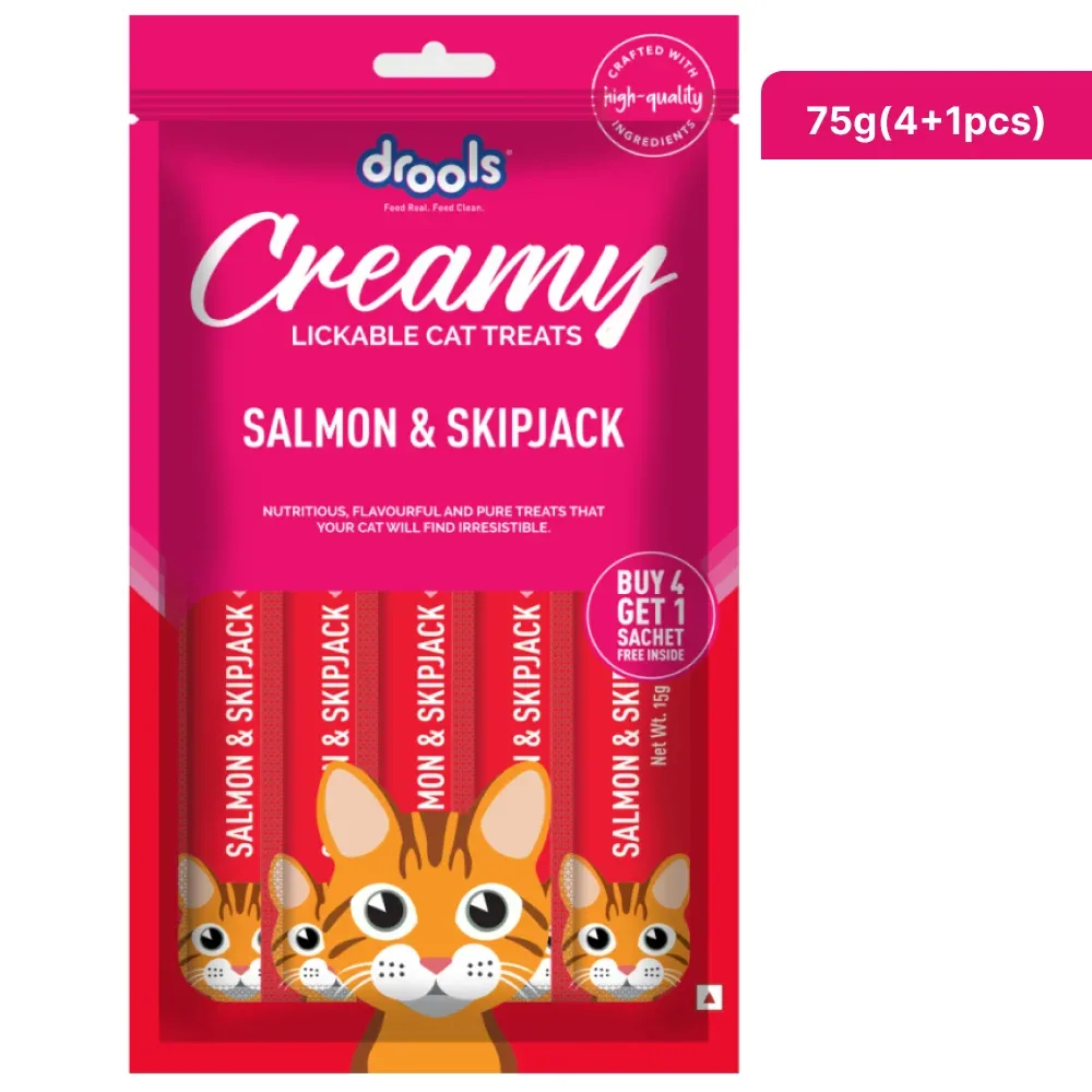 Drools Salmon & Skipjack Creamy Cat Treats (75g)
