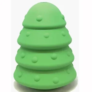Durable Rubber Christmas Tree Chew Toy & Dog Treat Dispenser