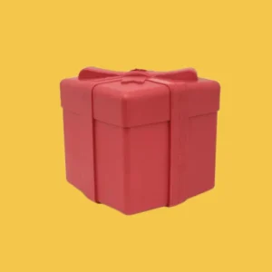 Durable Rubber Gift Box Chew Toy & Dog Treat Dispenser (Made in the USA)