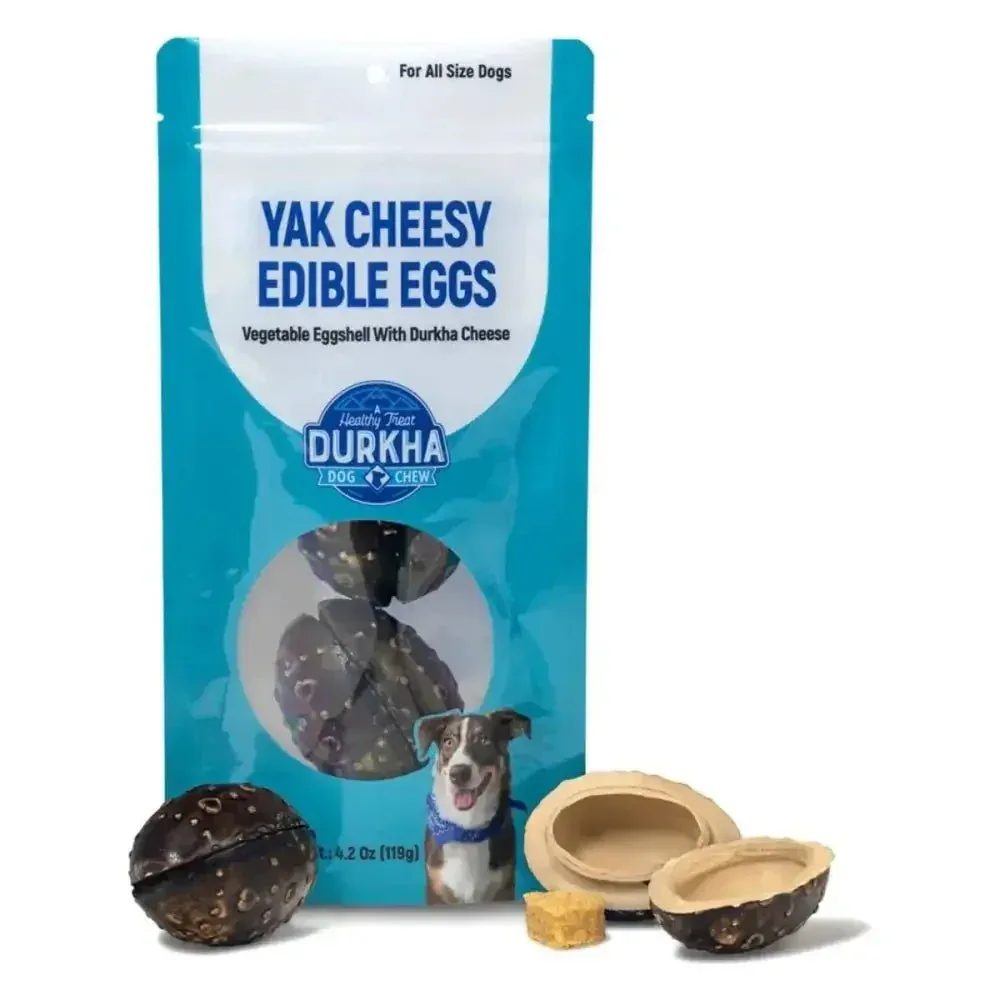 Durkha Himalayan Yak Cheesy Edible Eggs Dog Treat 4.2oz