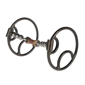 Dutton Bits Locked O Ring Beaded Dog Bone Gag Bit