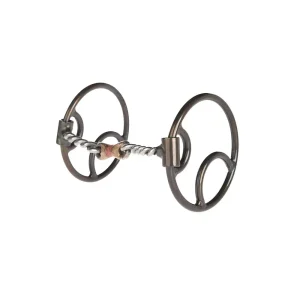 Dutton Bits Locked O Ring Twisted Wire Dog Bone Gag Bit