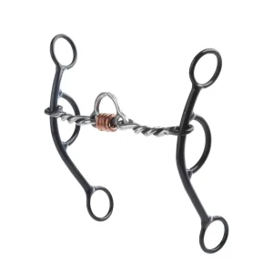 Dutton Bits Twisted Wire Copper Roller Port 7in Gag Bit
