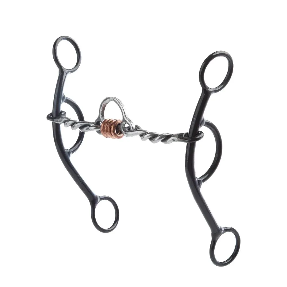 Dutton Bits Twisted Wire Copper Roller Port 7in Gag Bit