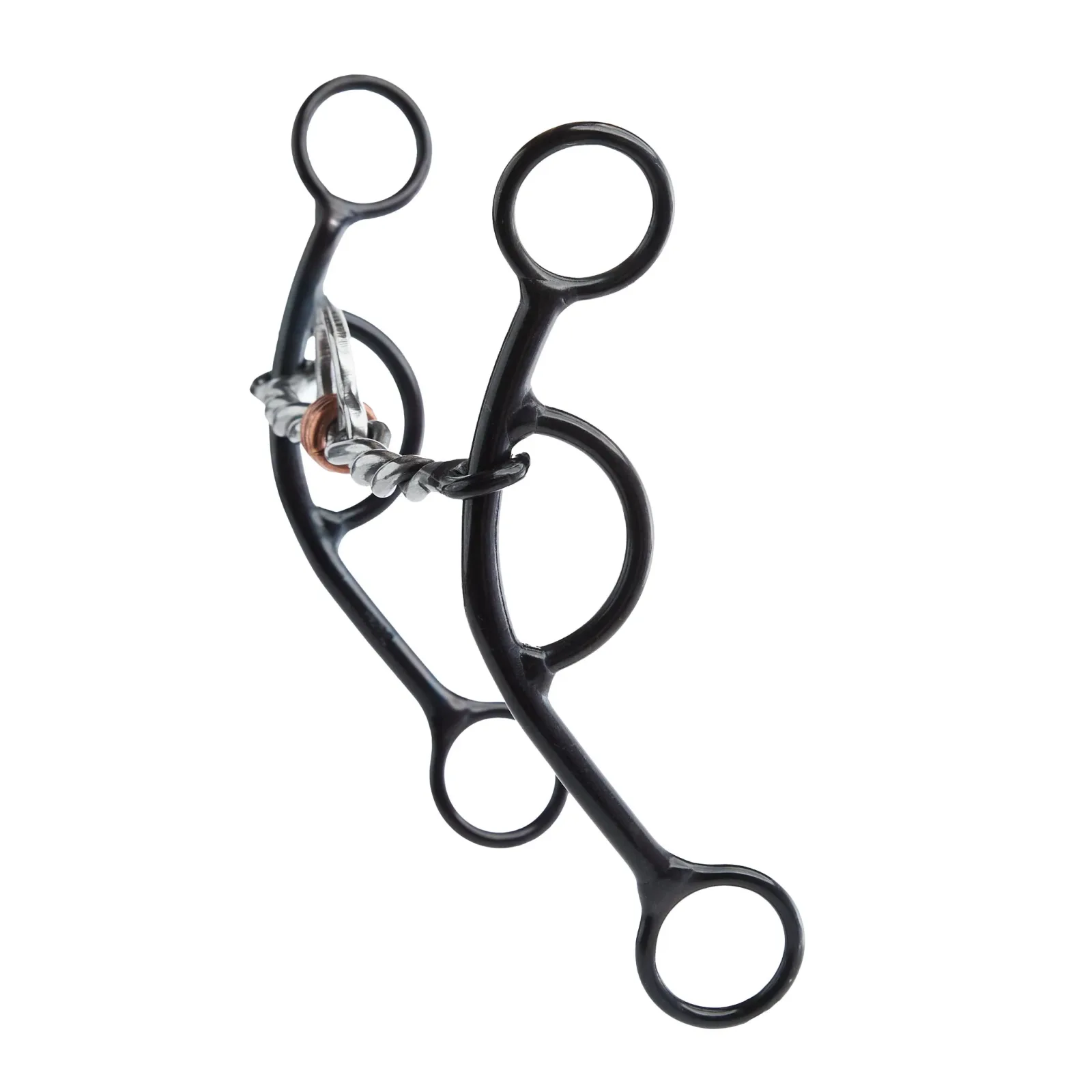 Dutton Bits Twisted Wire Copper Roller Port 7in Gag Bit - Image 2