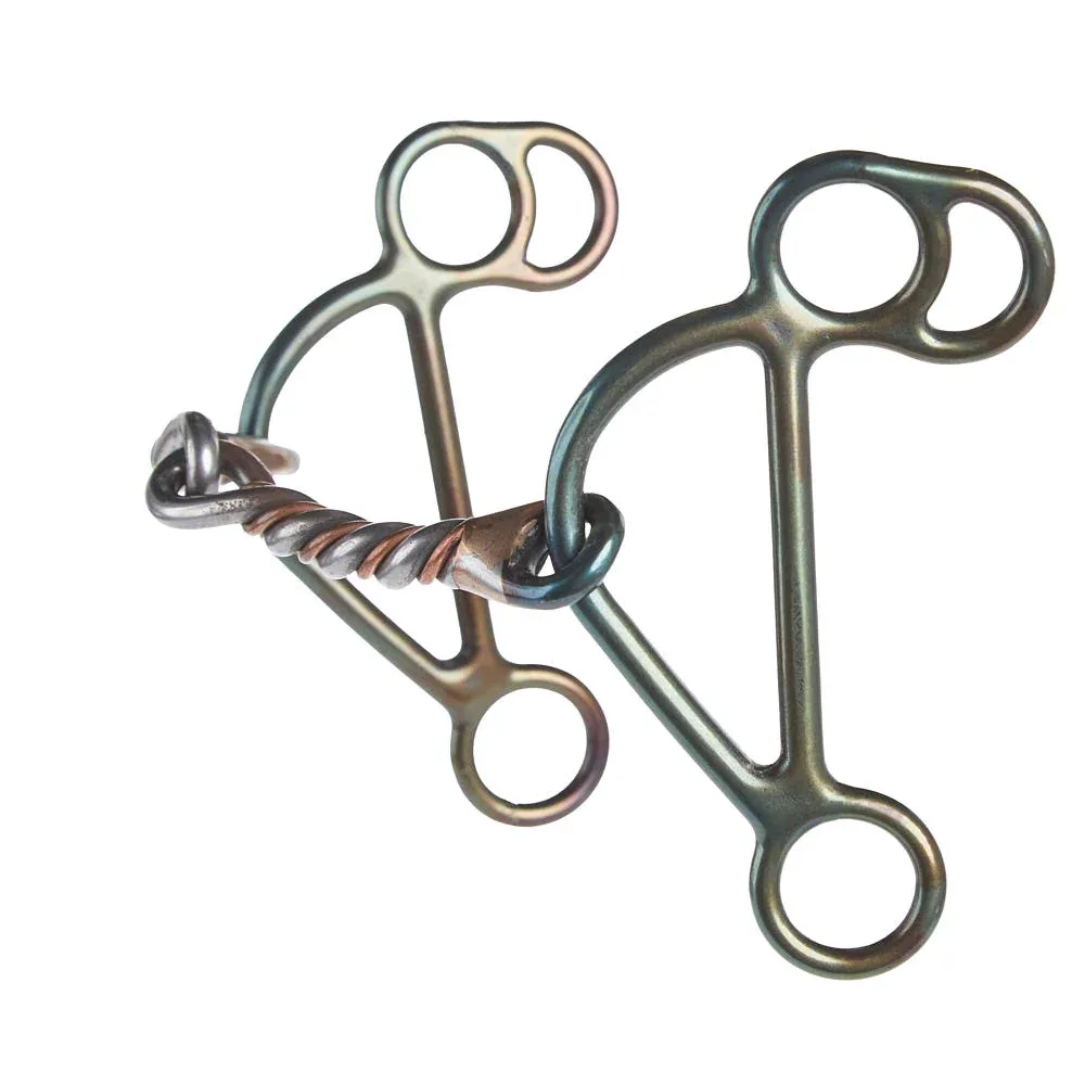 Dutton Bits Two-Piece Twisted Copper Wire Snaffle Gag Bit - Image 2