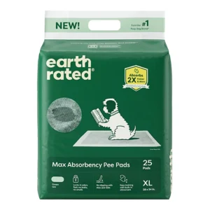 Earth Rated Max Absorbency Puppy Pee Pads, Extra Large 28" x 34", 25-Count