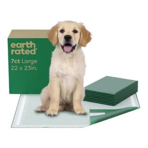 Earth Rated Max Absorbency Puppy Pee Pads, Large 22" x 23", 7-Count