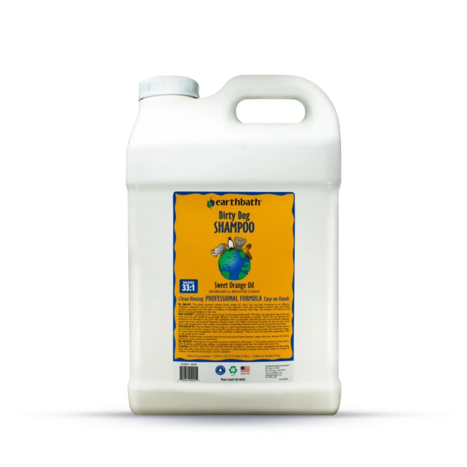 earthbath Dirty Dog Shampoo Sweet Orange Oil 2.5gal
