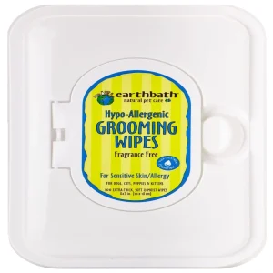 Earthbath Grooming Wipes Hypoallergenic Frag Free Resealable Soft Pack 100ct