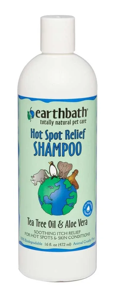 earthbath Hot Spot Relief Shampoo Tea Tree & Aloe Vera 16oz