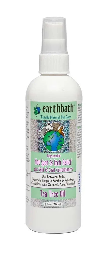 earthbath Hot Spot Relief Spritz Tea Tree Oil & Aloe Vera 8oz