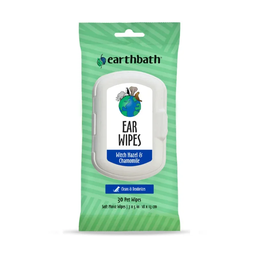 Earthbath Pet Ear Wipes with Witch Hazel & Chamomile 30ct