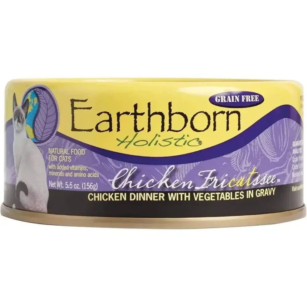 Earthborn Holistic Grain Free Chicken Fricatssee Wet Cat Food 24ea/5.5 oz