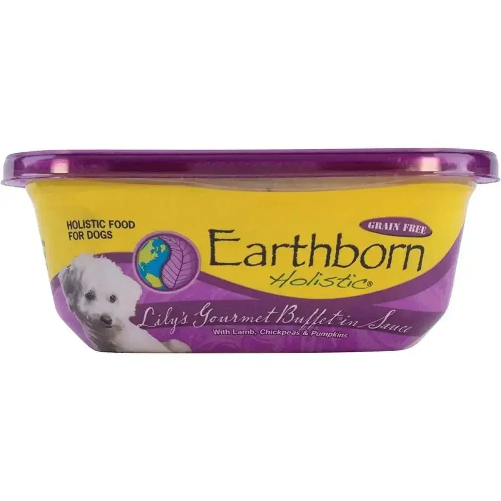Earthborn Holistic Lily's Gourmet Buffet in Sauce Grain-Free Lamb Wet Dog Food 8ea/8 oz
