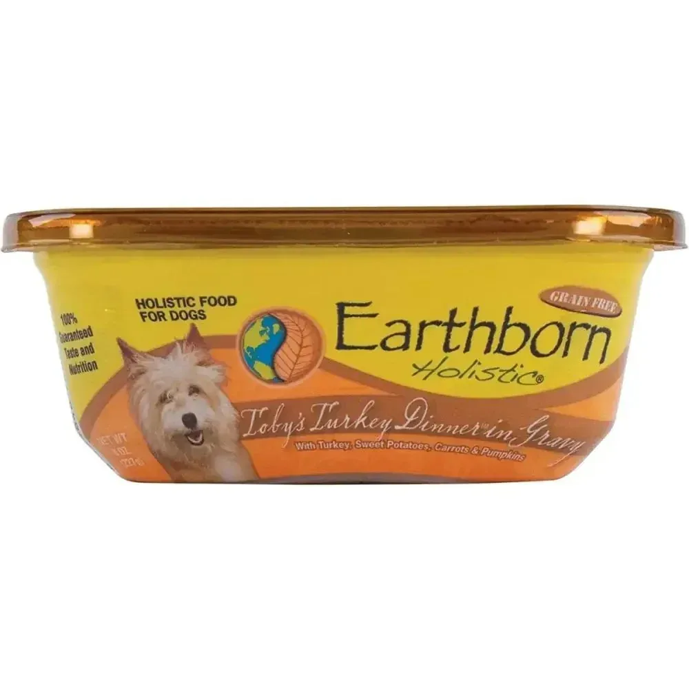 Earthborn Holistic Toby's Turkey Dinner in Gravy Grain-Free Wet Dog Food 8 oz, 8 pk