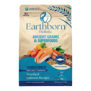 Earthborn Holistic Unrefined Ancient Grains & Superfoods Dry Dog Food Smoked Salmon 25lb