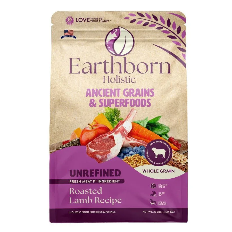 Earthborn Holistic® Unrefined™ Roasted Lamb with Ancient Grains & Superfoods for Dog
