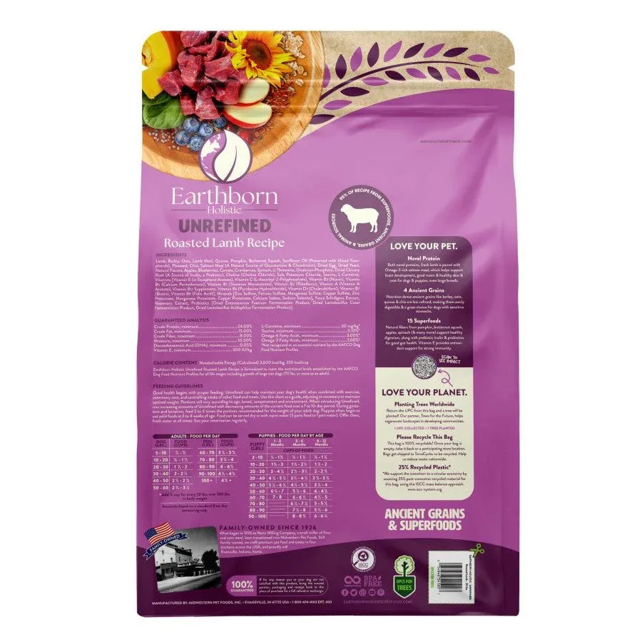 Earthborn Holistic® Unrefined™ Roasted Lamb with Ancient Grains & Superfoods for Dog - Image 2