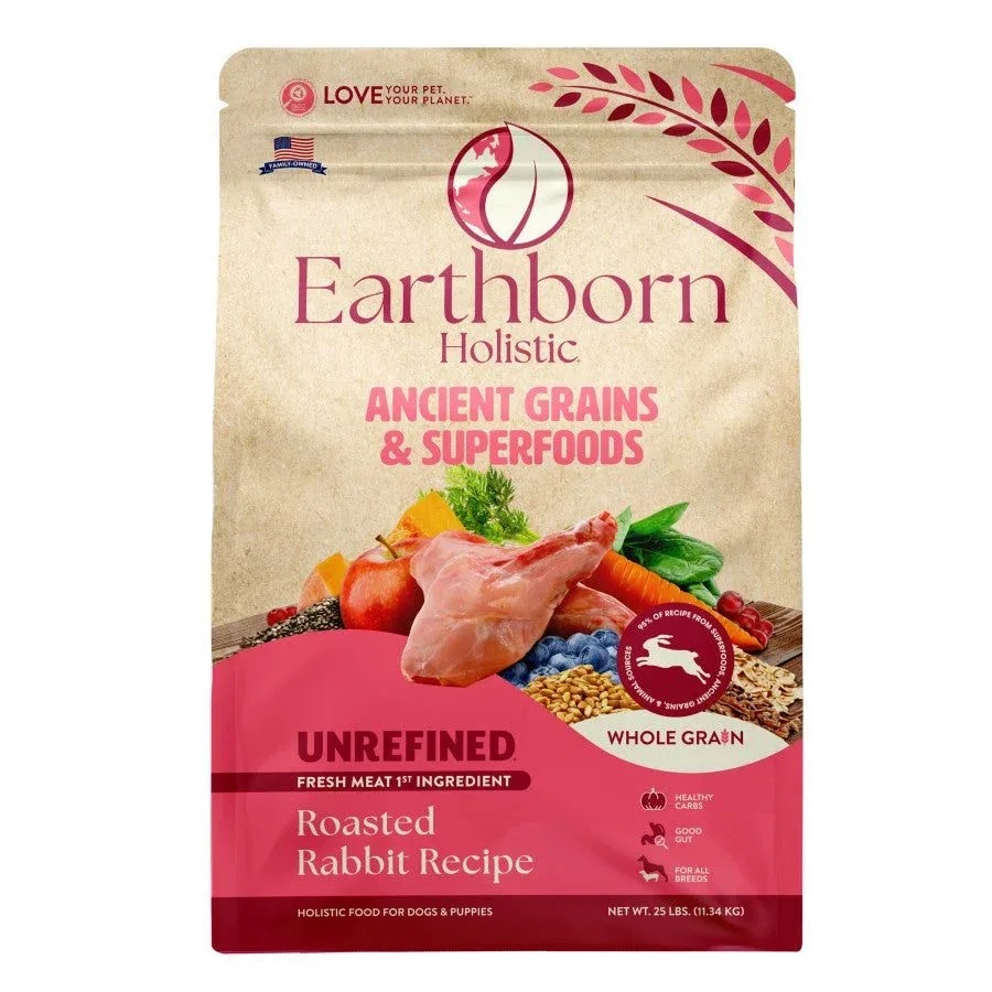 Earthborn Holistic® Unrefined™ Roasted Rabbit with Ancient Grains & Superfoods for Dog