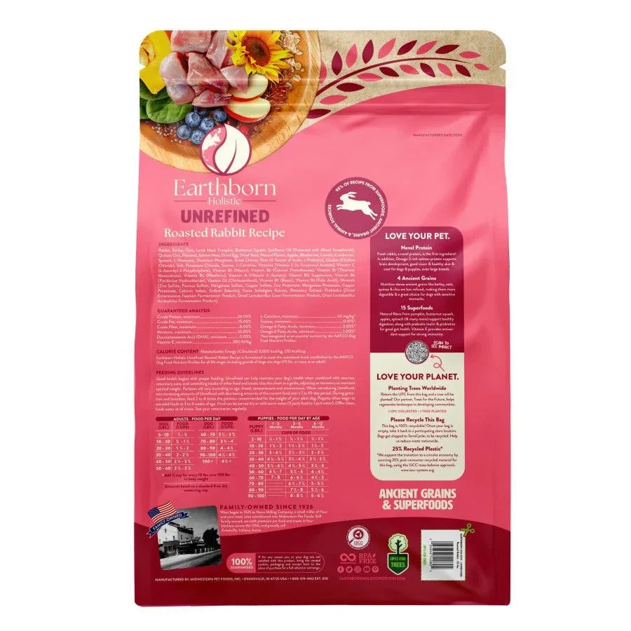 Earthborn Holistic® Unrefined™ Roasted Rabbit with Ancient Grains & Superfoods for Dog - Image 2