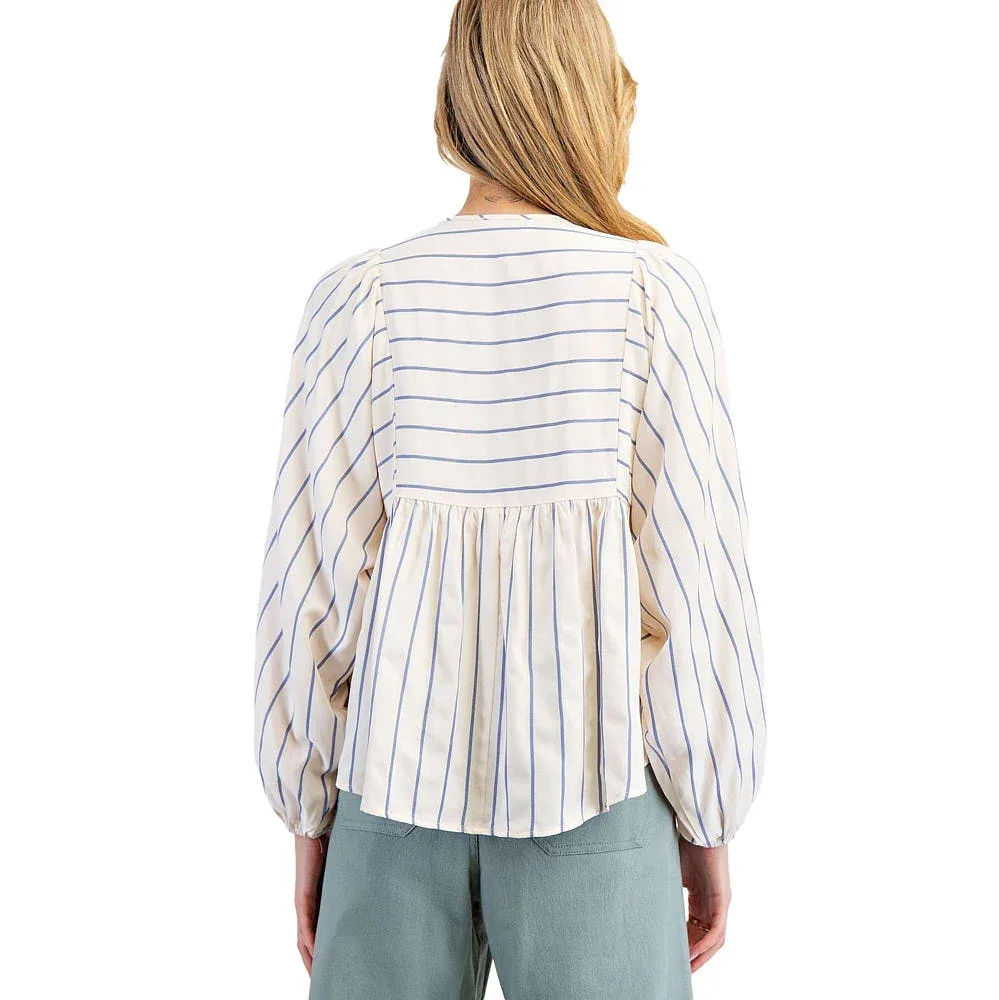 Ee Some Womens Blue Striped Long Sleeve Top - Image 2